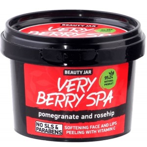 Beauty Jar VERY BERRY SPA - minkštinamasis veido ir lūpų šveitiklis su vitaminu C 120 g